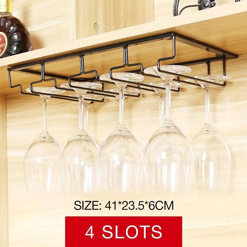 Hanging Wine Glass Rack in Six Slot Counts | StorageOZ