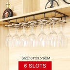 Hanging Wine Glass Rack in Six Slot Counts | StorageOZ