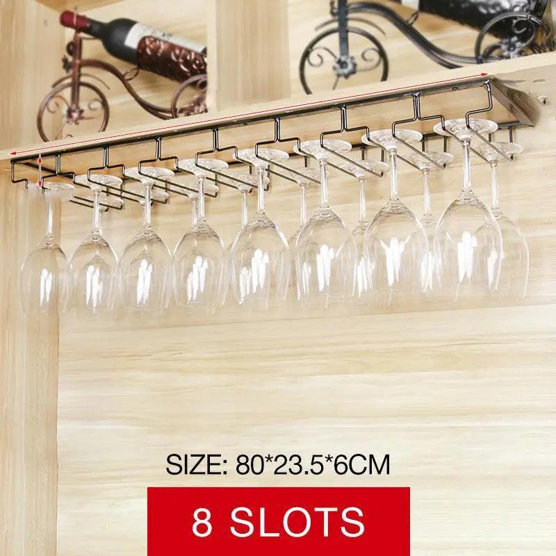 Hanging Wine Glass Rack in Six Slot Counts | StorageOZ