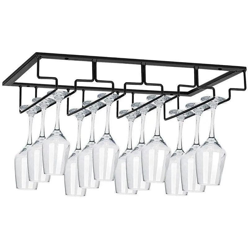 Hanging Wine Glass Rack in Six Slot Counts | StorageOZ
