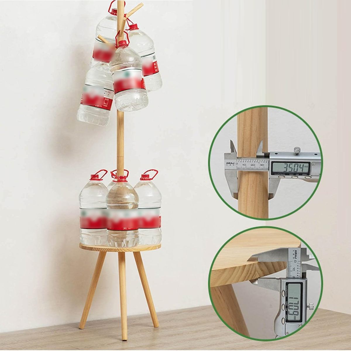 Wooden Floor Coat Rack Two Wood Tones Set | StorageOZ