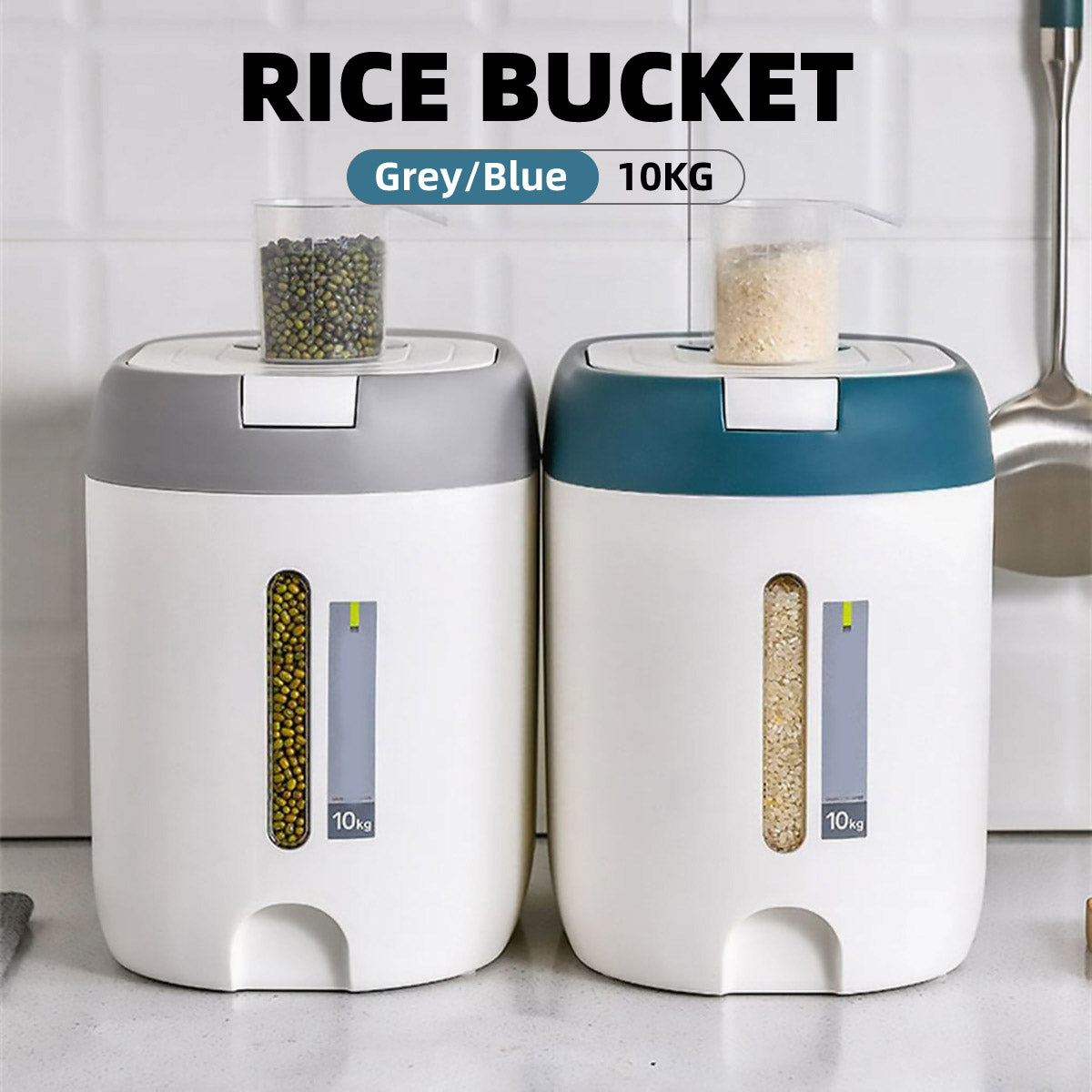 Rice Buckets Two Colours Kitchen Organiser | StorageOZ