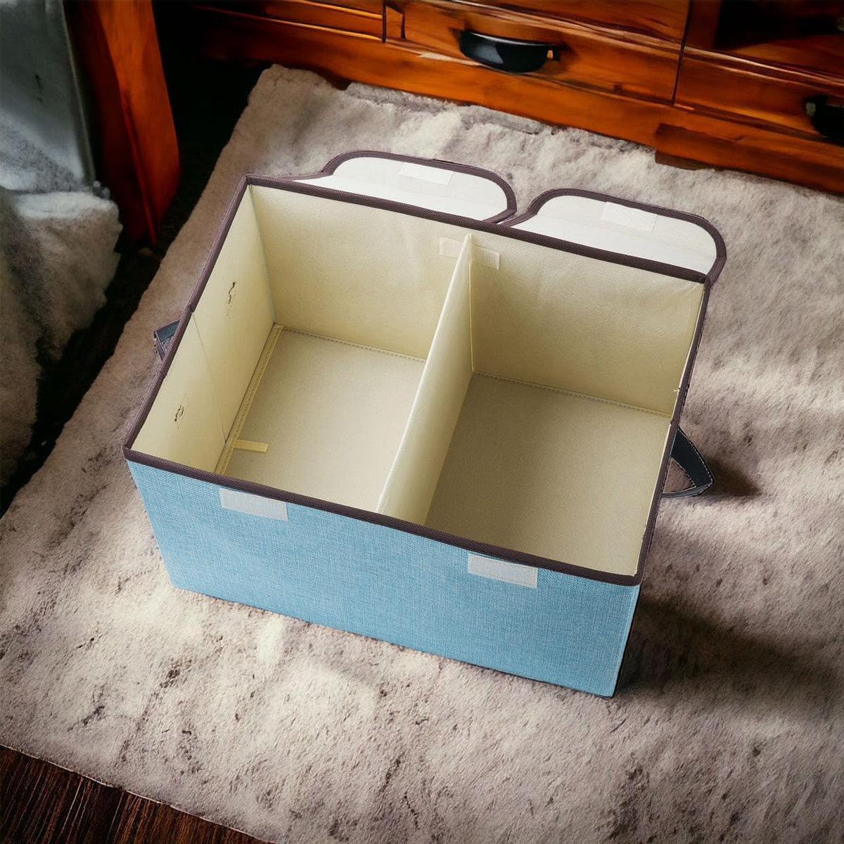 Double Lid Fabric Storage Box Six Colours | StorageOZ