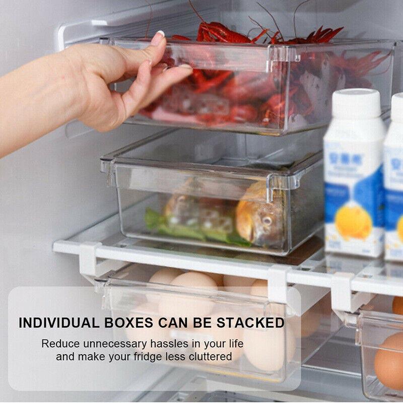 2 Pcs Adjustable Fridge Under Shelf Drawers | StorageOZ