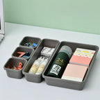 8 Pcs Drawer Desk Storage Trays Two Greys | StorageOZ