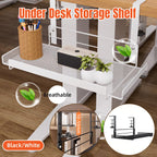 Under Desk Metal Storage Shelf Two Colours | StorageOZ