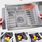Stainless Steel Kitchen Drain Basket Rack | StorageOZ