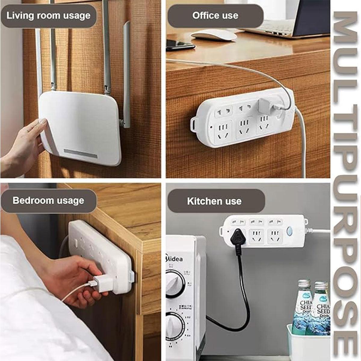 4 Pcs Power Strip Wall Holders Organiser | StorageOZ
