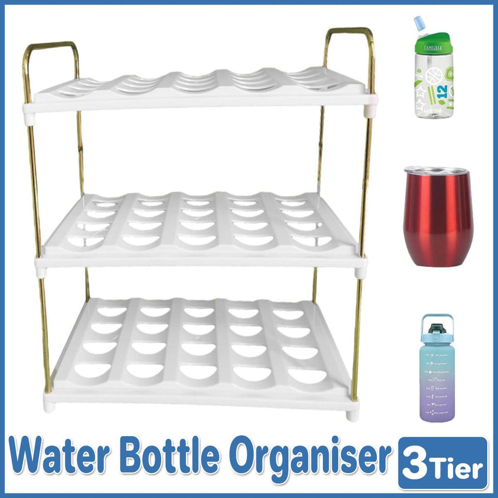 3 Tier Cup and Bottle Storage Rack Organiser | StorageOZ