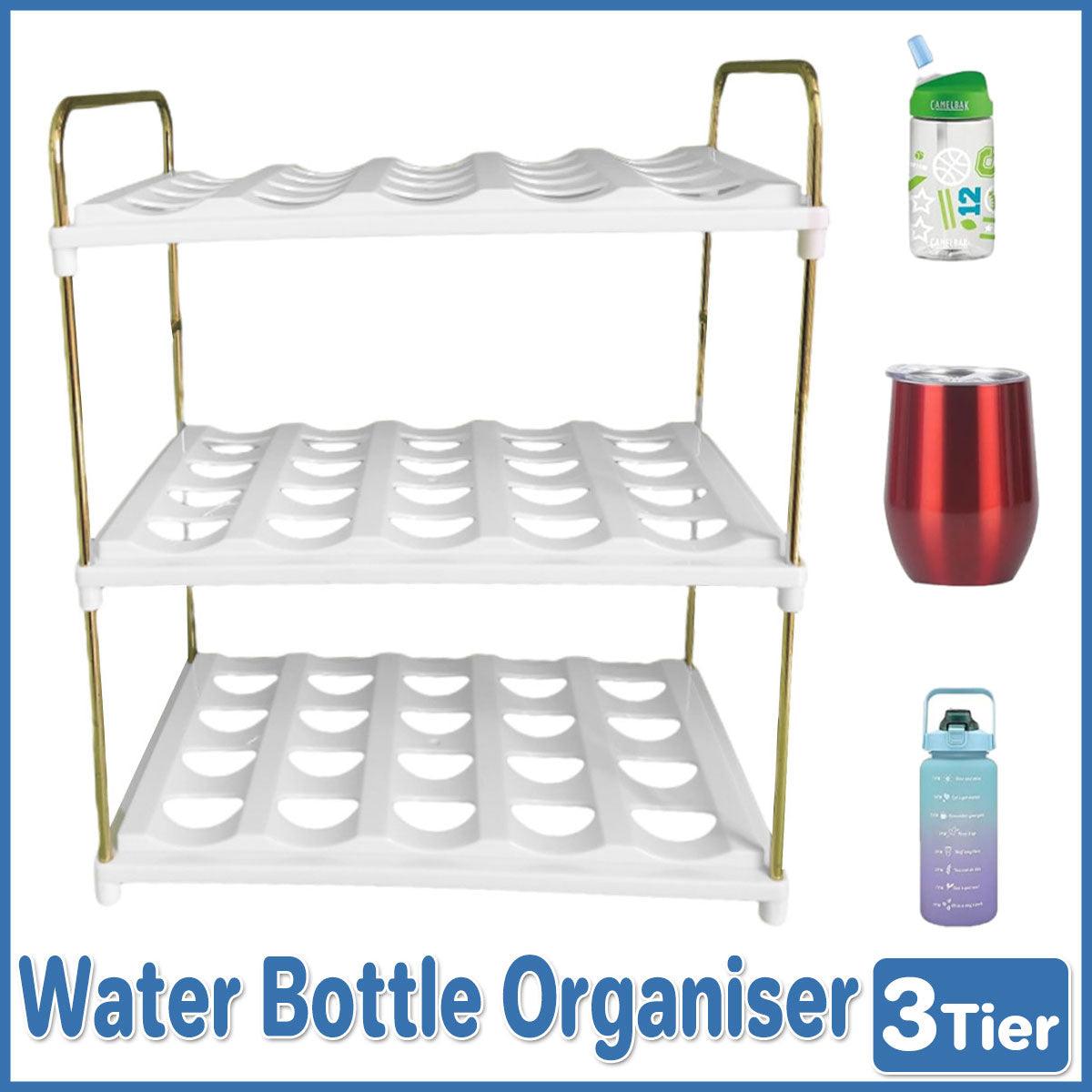3 Tier Cup and Bottle Storage Rack Organiser | StorageOZ