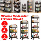 Movable Storage Cart 3 to 5 Layers Organiser | StorageOZ