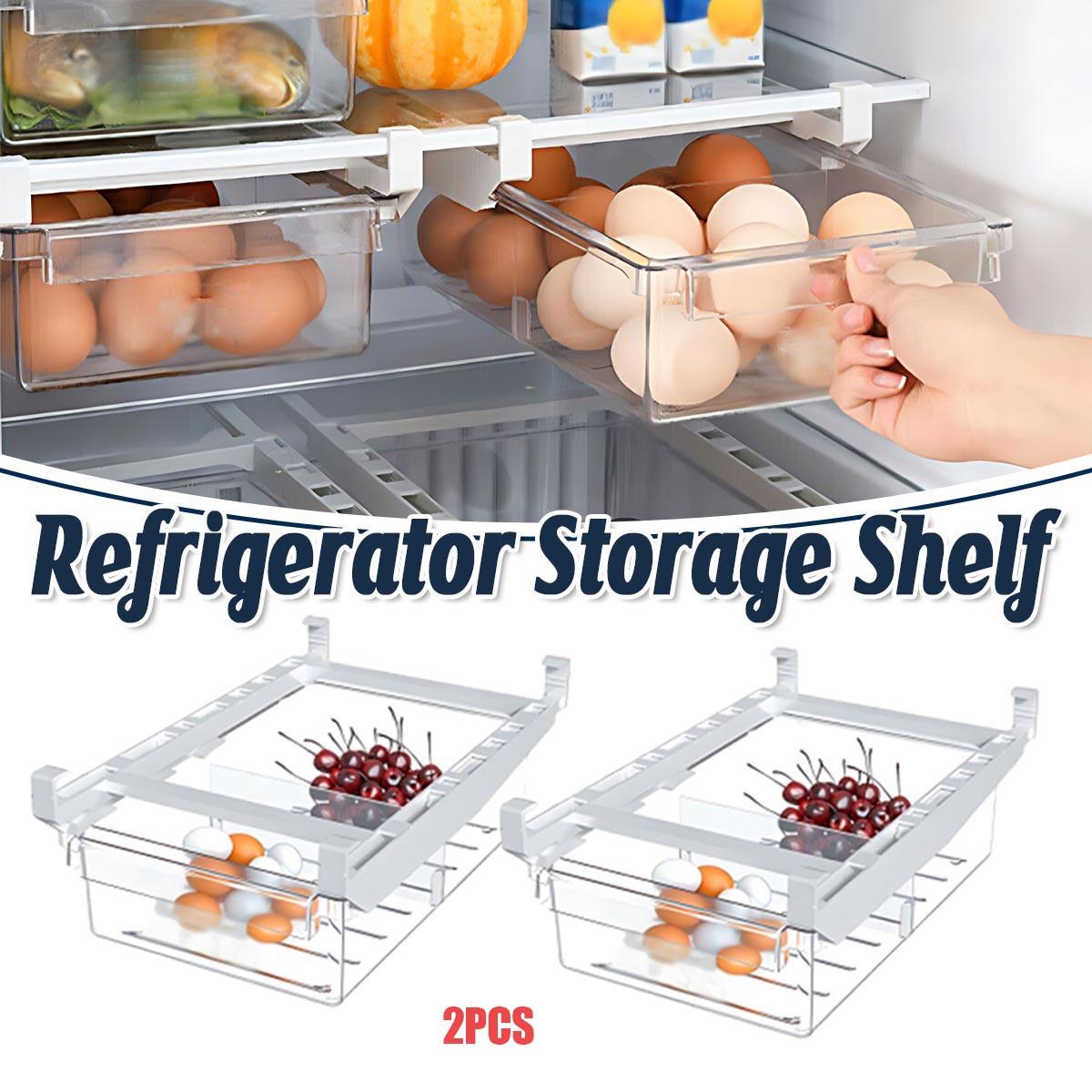 2 Pcs Adjustable Fridge Under Shelf Drawers | StorageOZ