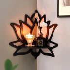 Lotus Shaped Wooden Wall Display Shelf Set | StorageOZ