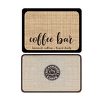Absorbent Coffee Bar Mat Two Prints Rack | StorageOZ