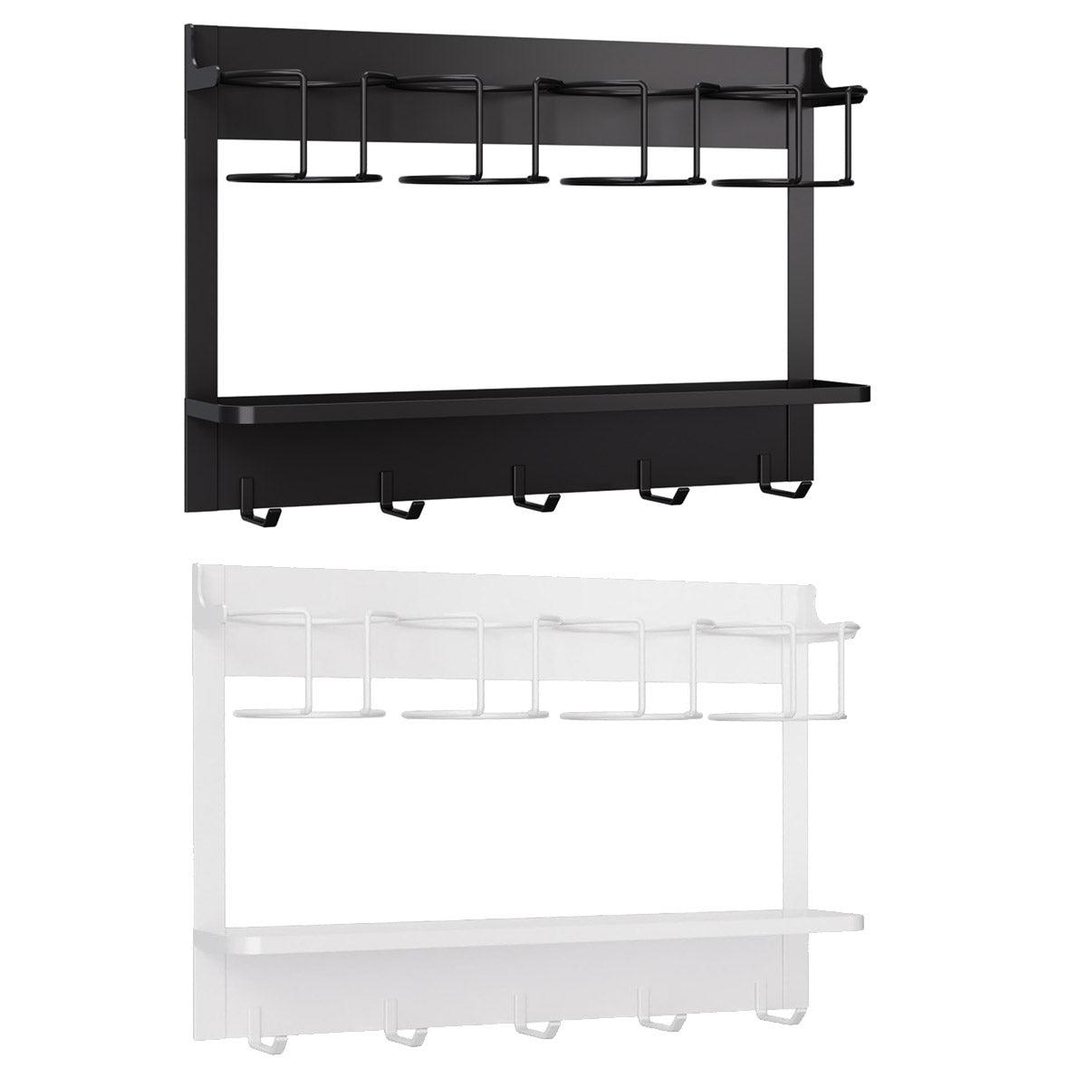 Magnetic 4 Cup Holder Rack Two Colours Set | StorageOZ