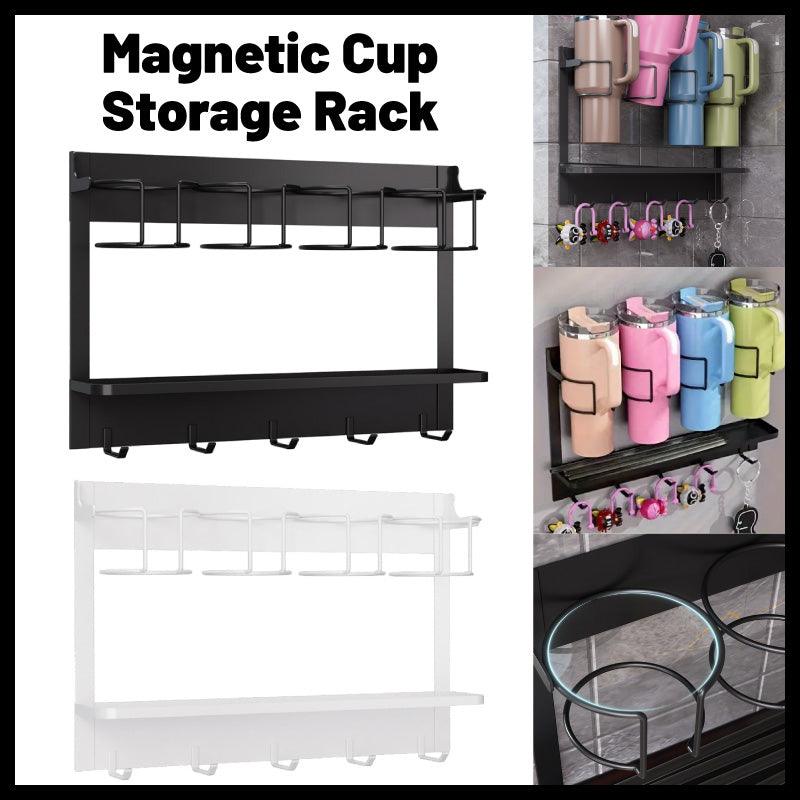 Magnetic 4 Cup Holder Rack Two Colours Set | StorageOZ