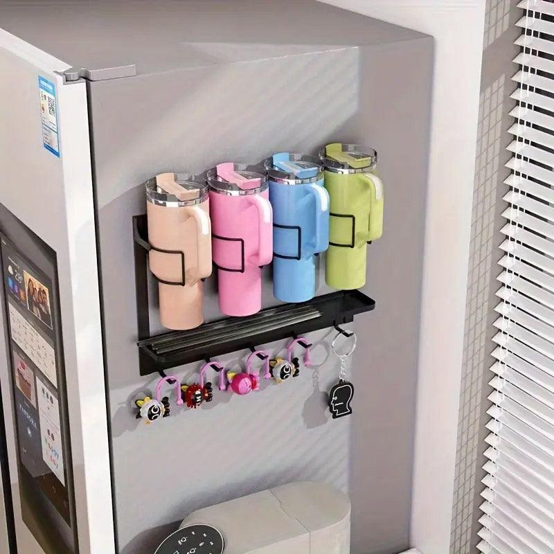 Magnetic 4 Cup Holder Rack Two Colours Set | StorageOZ