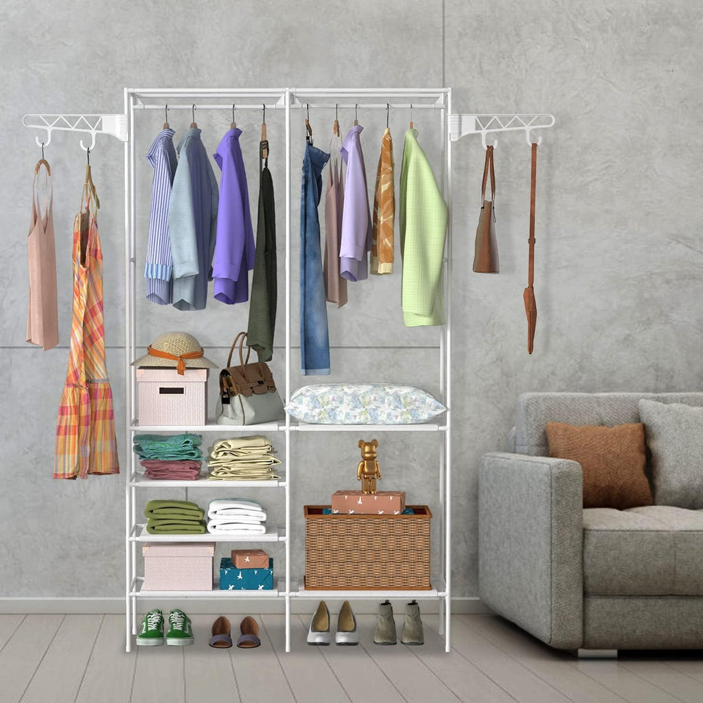 Double Row Floor Clothes Rack Two Colours | StorageOZ