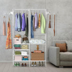 Double Row Floor Clothes Rack Two Colours | StorageOZ