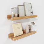 Wooden Floating Wall Shelf Two Finishes Set | StorageOZ