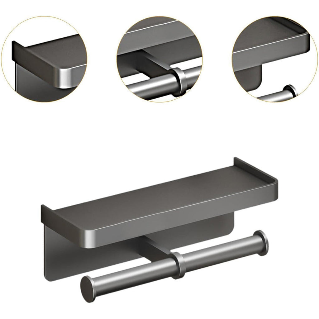 Wall Toilet Paper Holder with Phone Shelf | StorageOZ