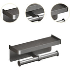 Wall Toilet Paper Holder with Phone Shelf | StorageOZ