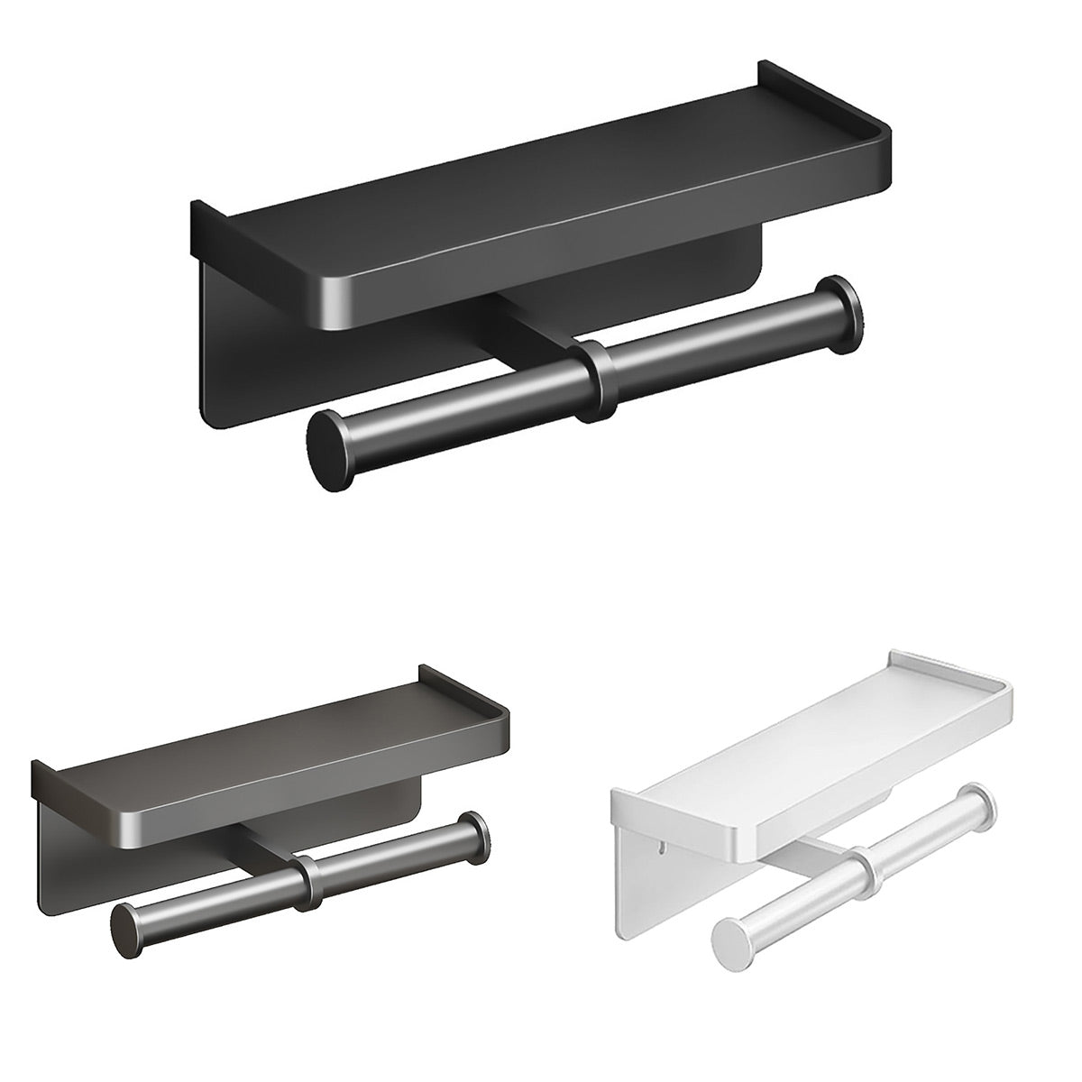 Wall Toilet Paper Holder with Phone Shelf | StorageOZ