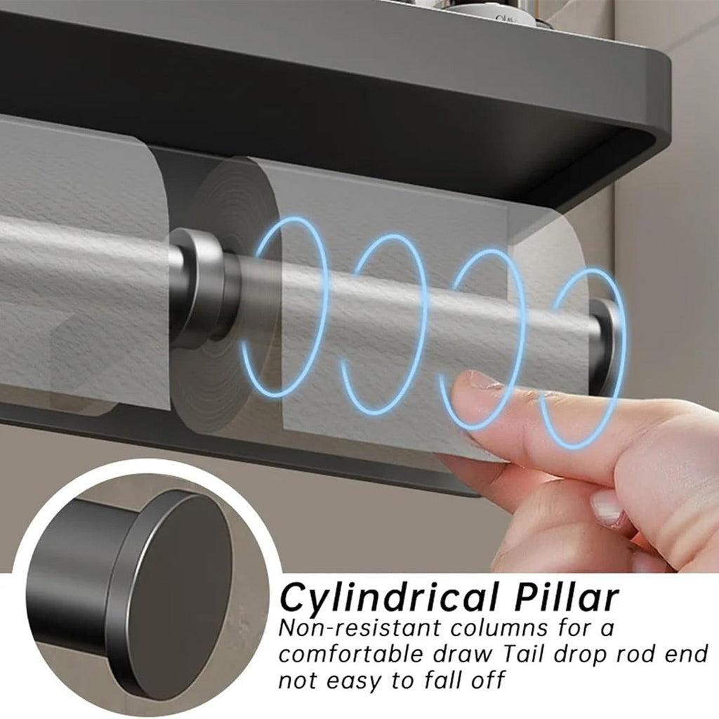 Wall Toilet Paper Holder with Phone Shelf | StorageOZ