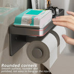 Wall Toilet Paper Holder with Phone Shelf | StorageOZ