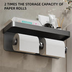 Wall Toilet Paper Holder with Phone Shelf | StorageOZ