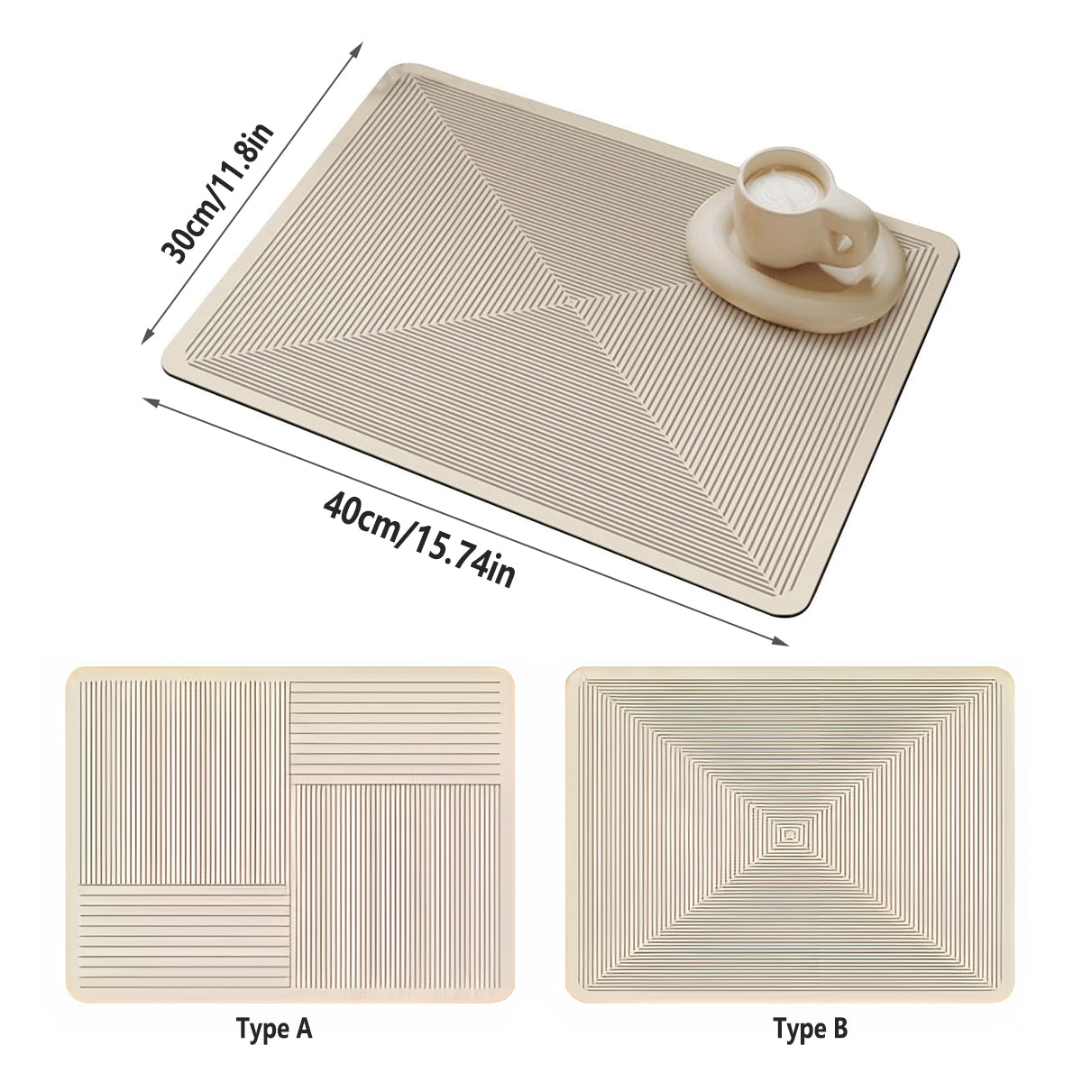 2 Pcs Absorbent Kitchen Pads 30x40 Two Types | StorageOZ