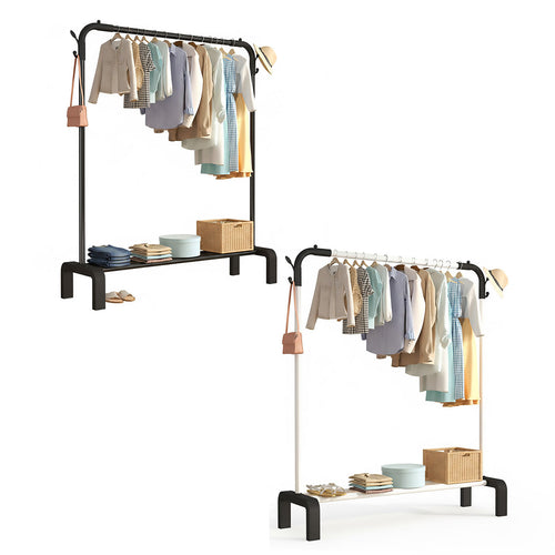 130cm Metal Clothes Rack Two Colours Set | StorageOZ
