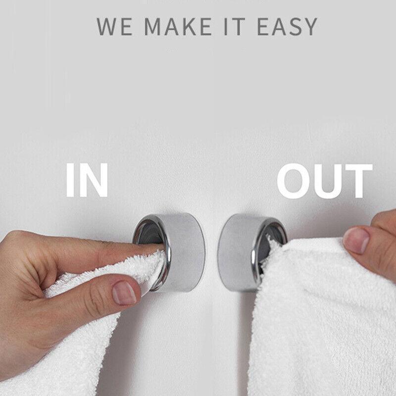 3 Pcs Adhesive Towel Holders Silicone Grip | StorageOZ
