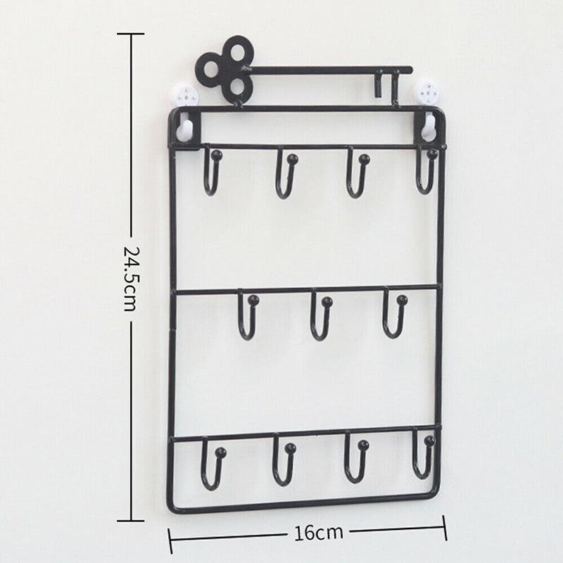 11 Hook Wire Key Storage Rack Two Colours | StorageOZ