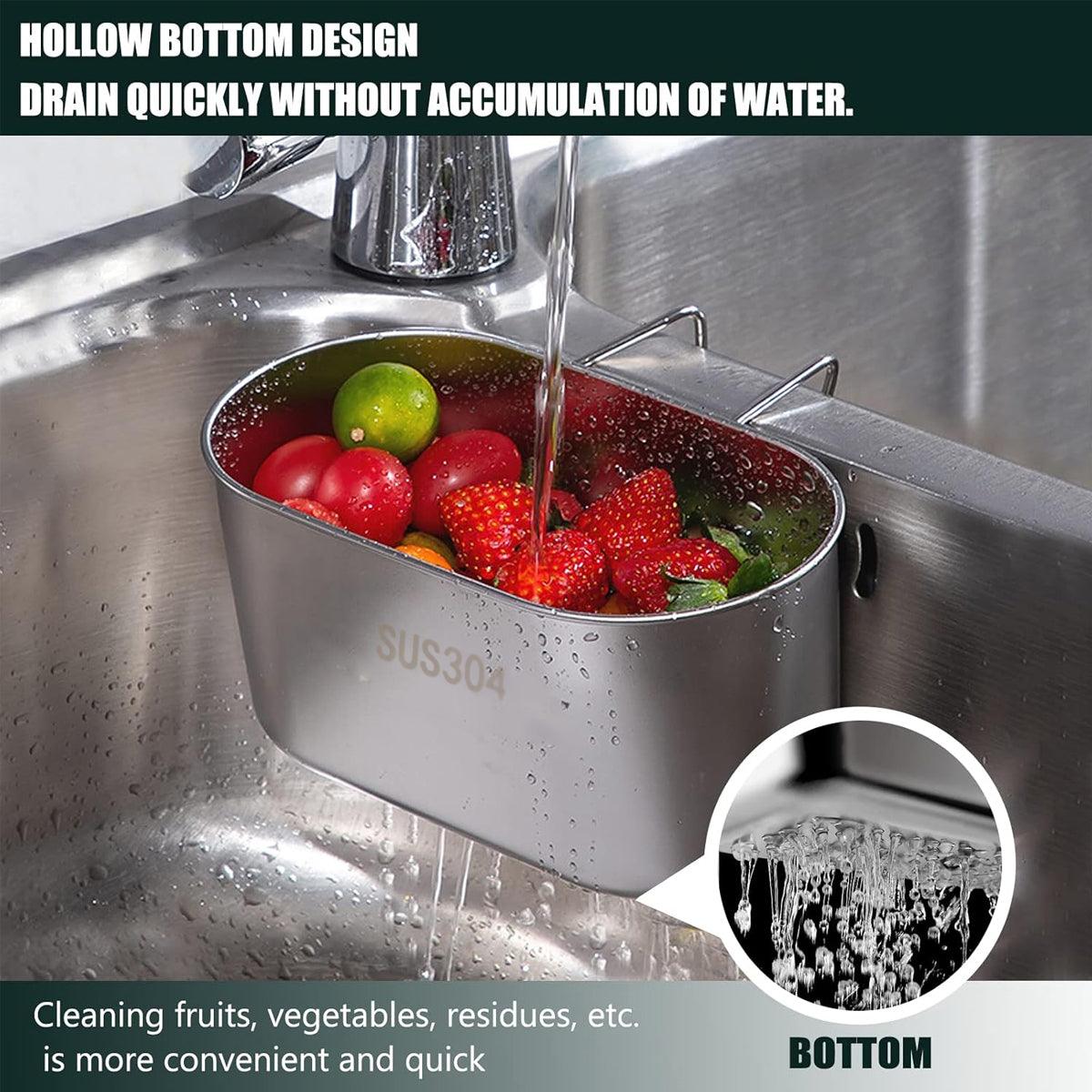 Stainless Steel Sink Drain Basket Organiser | StorageOZ