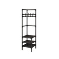 70 Inch Black Clothes Rack with Shelves Set | StorageOZ