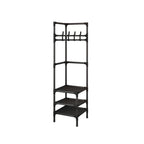 70 Inch Black Clothes Rack with Shelves Set | StorageOZ