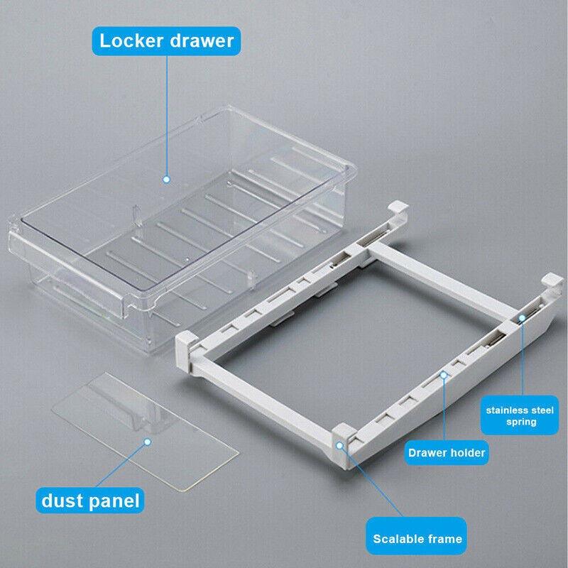 2 Pcs Adjustable Fridge Under Shelf Drawers | StorageOZ