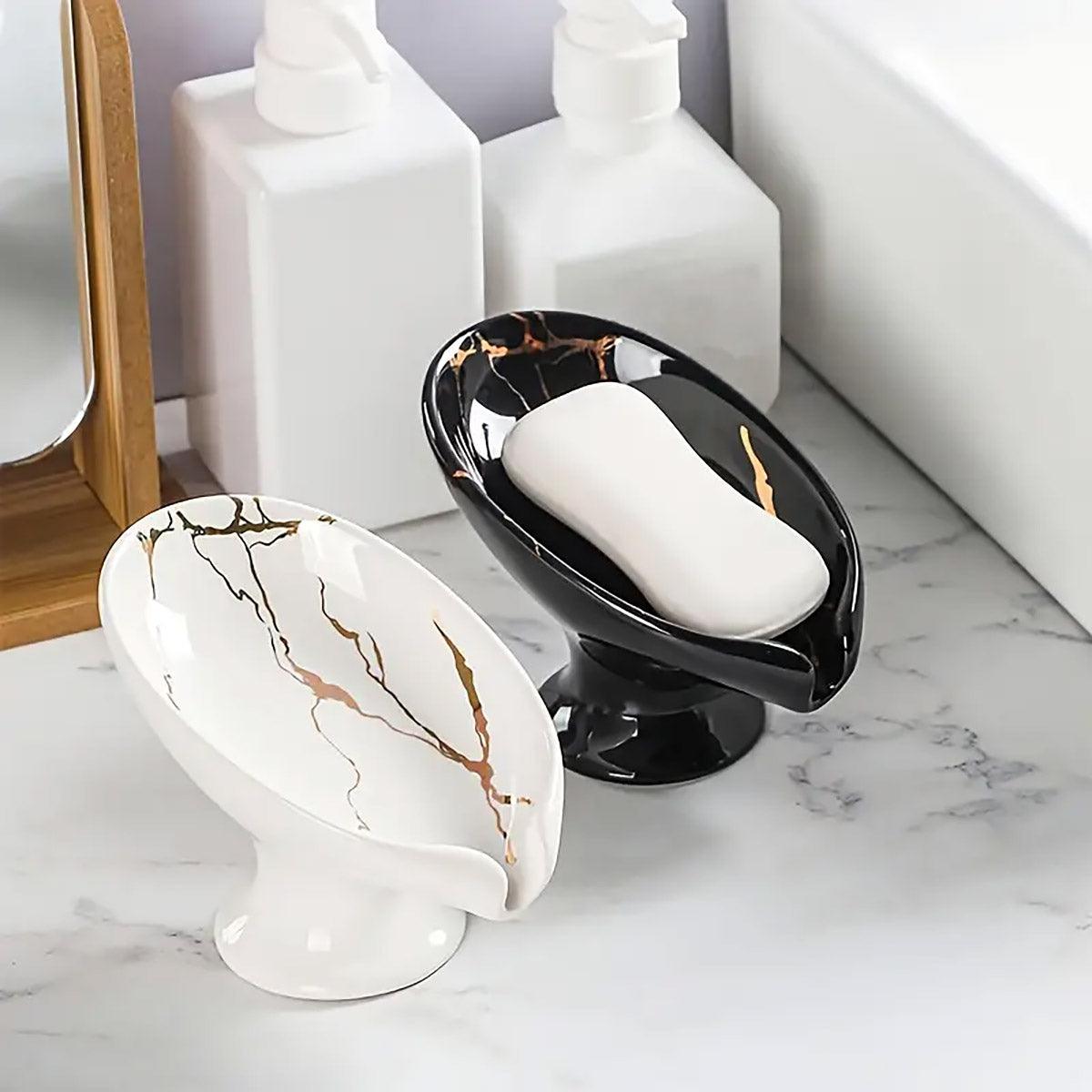 Ceramic Self Drain Soap Dish Three Colours | StorageOZ
