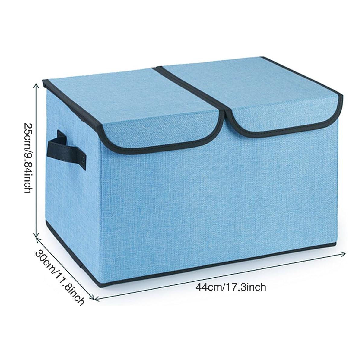 Double Lid Fabric Storage Box Six Colours | StorageOZ
