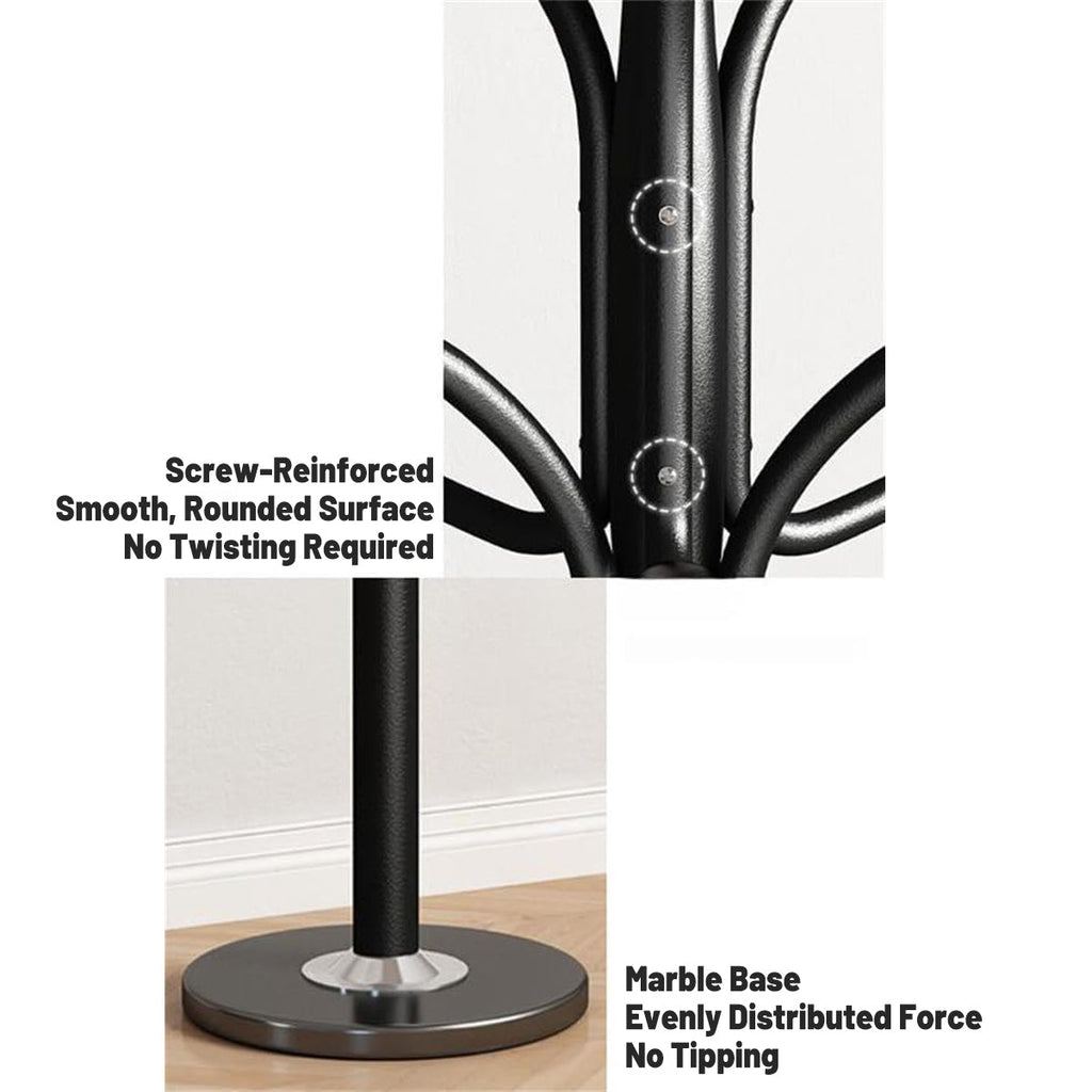 Black Floor Standing Bedroom Coat Rack Set | StorageOZ