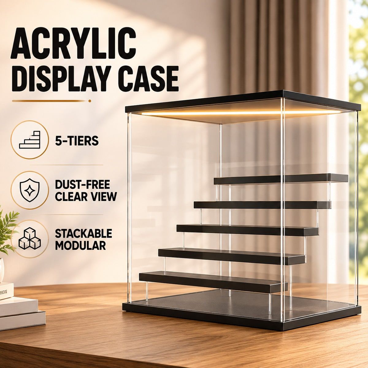 Acrylic Display Case Desk Storage Organiser | StorageOZ