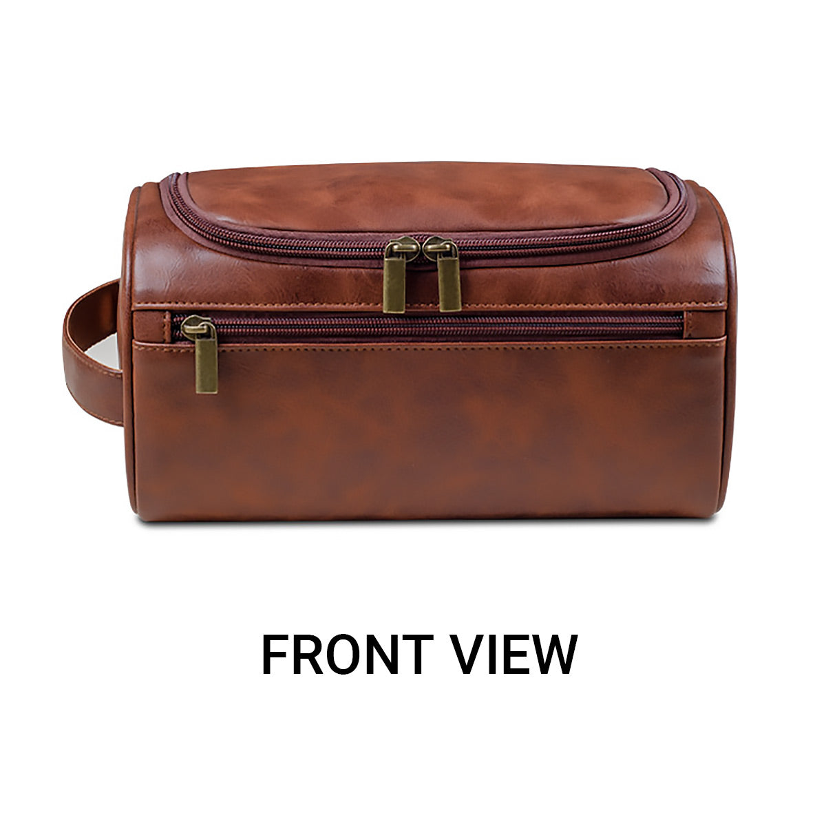 Large PU Makeup Storage Bag in Two Browns | StorageOZ