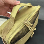 Khaki Oxford Toiletry Wash Bag 24x19cm Size | StorageOZ