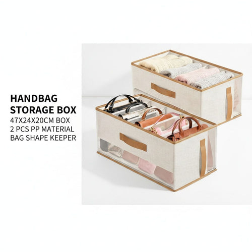2 Pcs Bag Storage Boxes Closet Organiser | StorageOZ