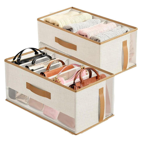 2 Pcs Bag Storage Boxes Closet Organiser | StorageOZ