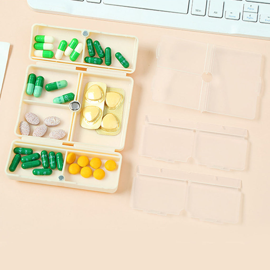 6 Pcs Pill Boxes Three Colours Organiser | StorageOZ