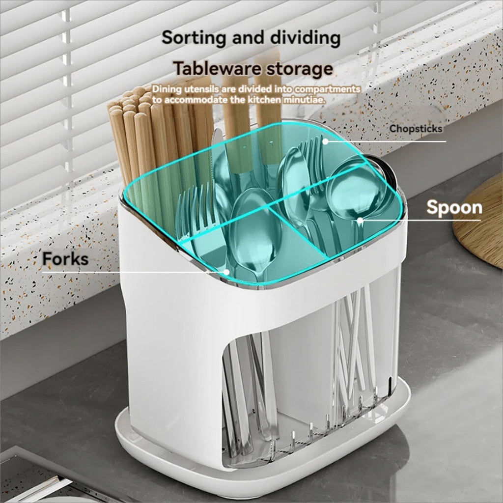 Wall Mounted Chopstick Holder with Drain | StorageOZ