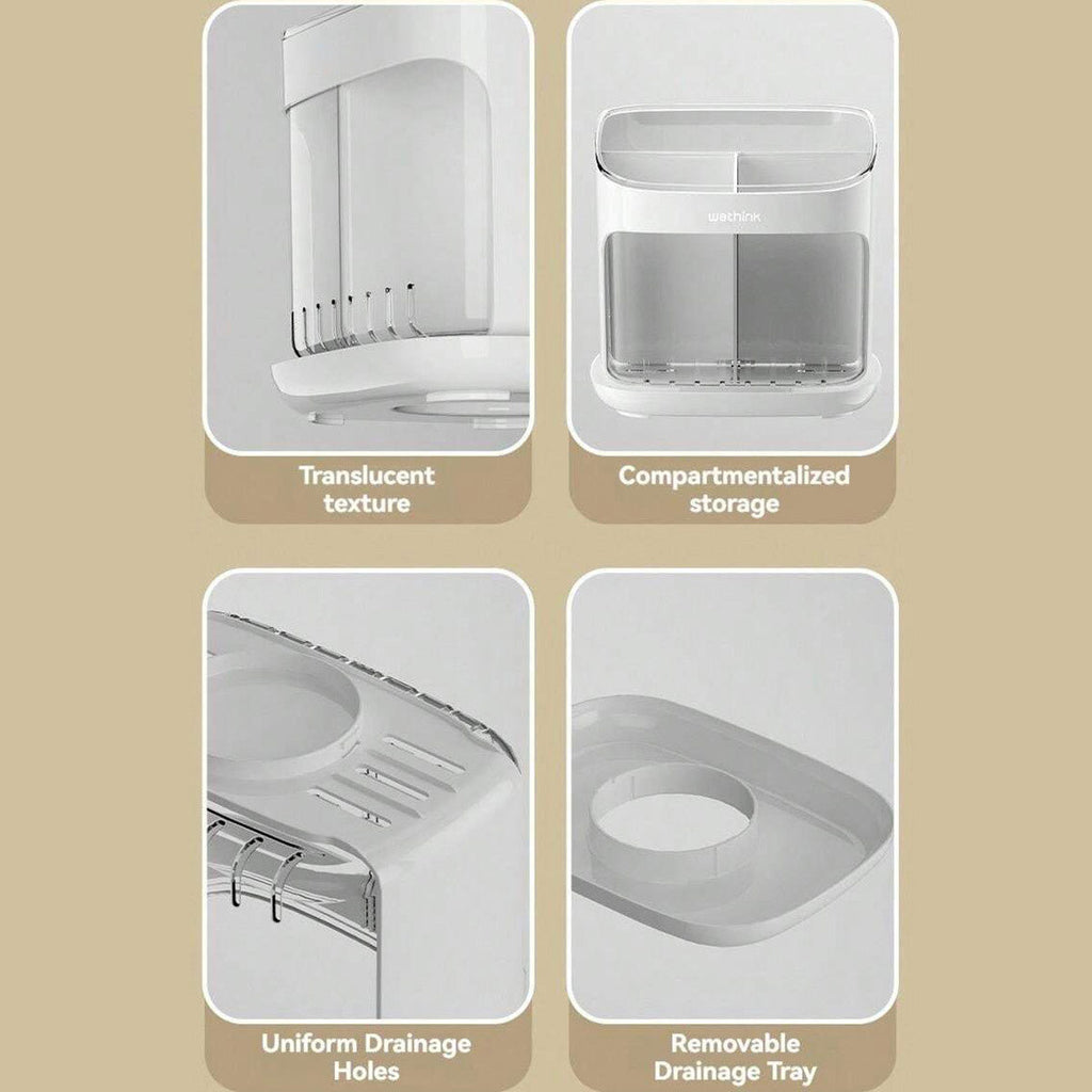 Wall Mounted Chopstick Holder with Drain | StorageOZ