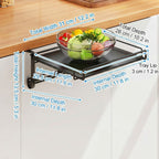 Foldable Over Cabinet Door Storage Rack Black | StorageOZ